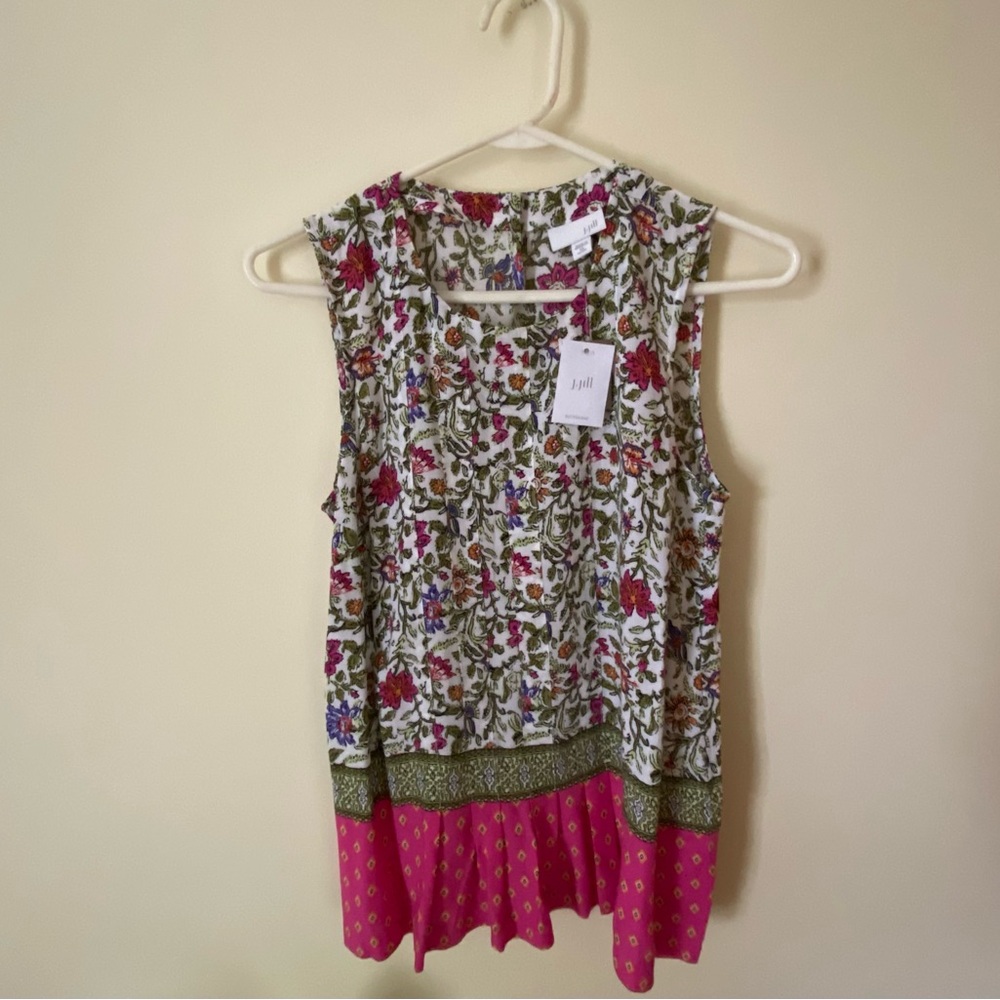 Brand New With Tags J.Jill Floral Sleeveless Tunic. Size Petite XS.